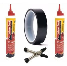 KIT TUBELESS CINTA 25MM + LIQUIDO + VALVULAS 2 Ruedas