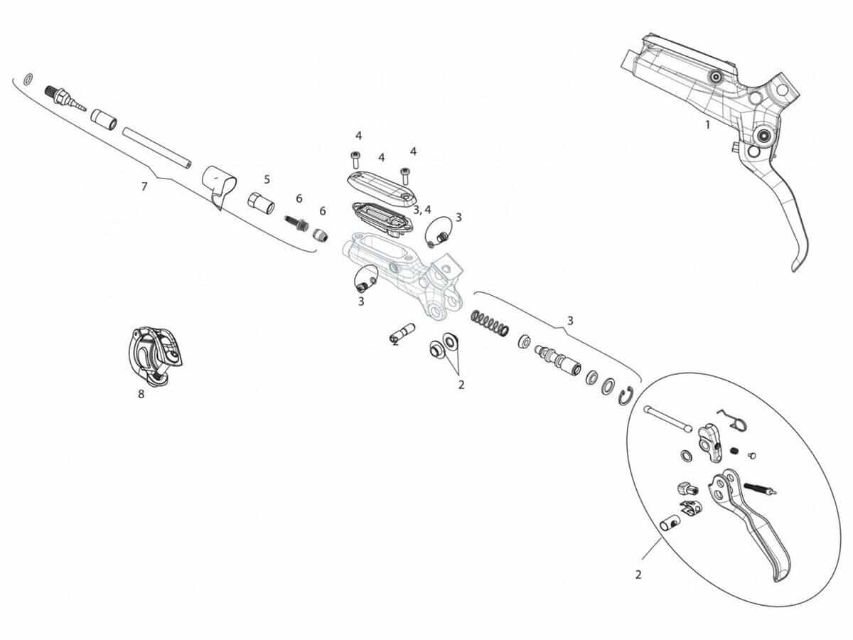 SERVICE KIT FRENOS DE DISCO SRAM G2/Level Ultimate/TL/TLM - Imagen 2